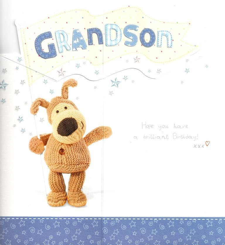 Weihnachtskarte Für Enkelsohn – Boofle Design Mit Spruch 'To A Brilliant Grandson'