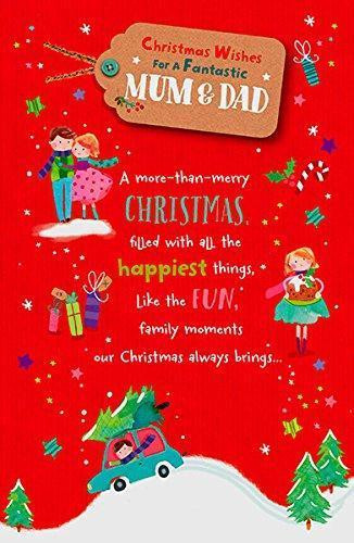 Mum Dad Luxury Sentimental Christmas Card Occasion Cards