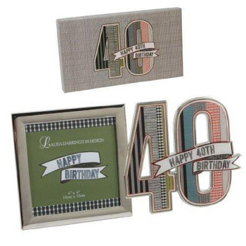 40th Birthday Laura Darrington Denim Collection Photo Frame 