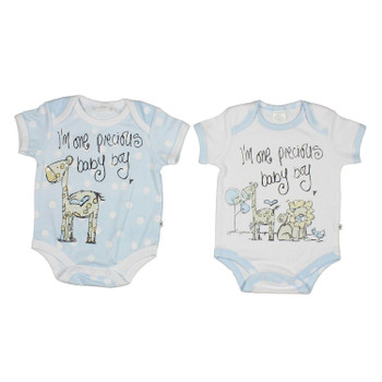 Tracey Russell Polka Dot Set of 2 Suits "Precious Baby Boy"