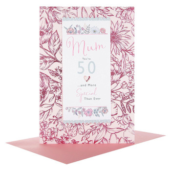 Hallmark Mum 50th Birthday Age 50 Morden New Card Special Medium