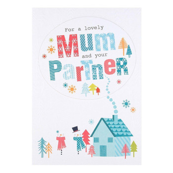 Hallmark Mum and Partner Christmas Card 'Really Great'  Medium