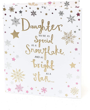 Daughter Christmas Greeting Card Embellished Special Xmas Card