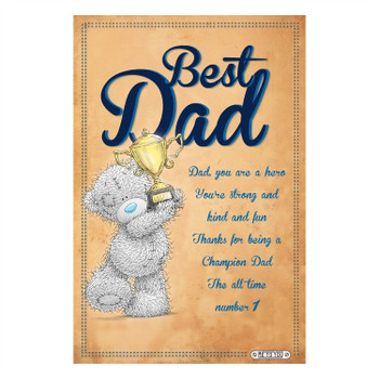 Best Dad Certificate Me to You Tatty Teddy Bear Father's Day Birthday, Christmas