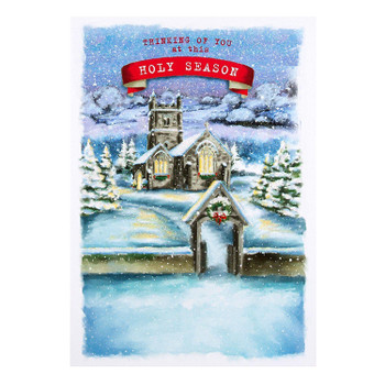 Hallmark thinking of You Christmas Card 'Holy Season' Medium