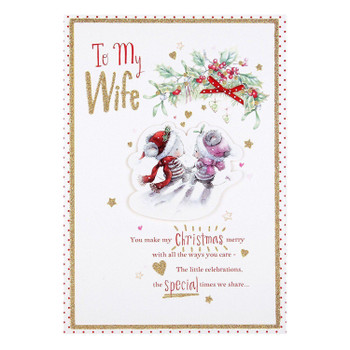 Hallmark Wife Christmas Card 'Special Times' Medium