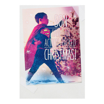 Hallmark Warner Bros Son Christmas Card 'Action-packed' Medium