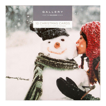 Hallmark Gallery Christmas Card Pack 'Snowman and Tree' 10 Cards, 2 Designs