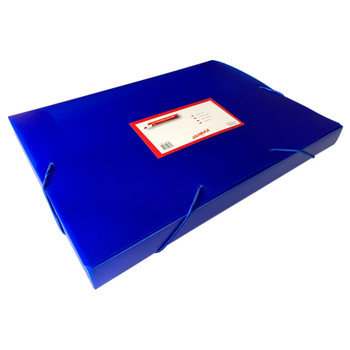Pack of 10 A4 Clearview Blue Box File with Elastic Closure