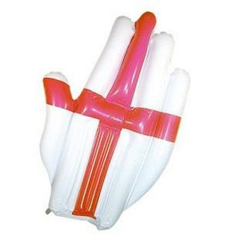 Inflatable Hand for England Supporters With St. George Cross