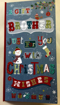 Brother Christmas Card and Money Wallet Gift Present