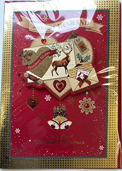 Husband Hand Made Luxury Nice Verse Christmas Greeting Card 25th December