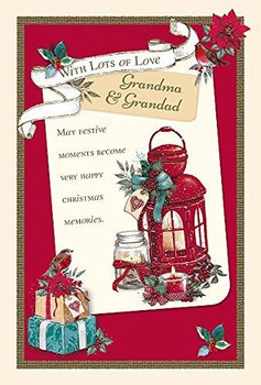 Grandma and Grandad The most love Grandparents in the world Christmas Card