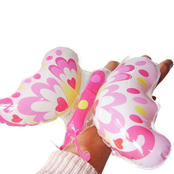 Inflatable Butterfly Pink On Wristband 25cm