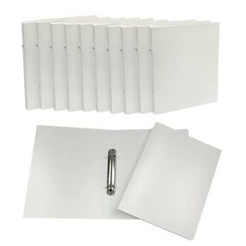 Pack of 12 A5 White Ring Binder by Janrax