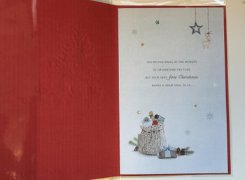 Sweet Sentiments Baby Boy 1st Christmas Card