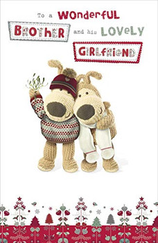 Boofle to A Wonderful Brother and His Lovely Girlfriend Christmas Card