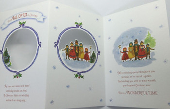 From All OF US at Christmas Carols Die Cut With Glitter Card