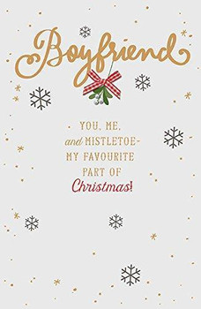 Boyfriend you, me, and Mistletoe Christmas Card