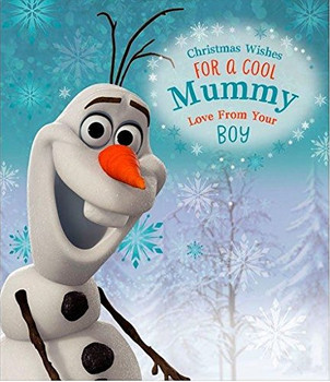 Frozen Christmas Card for a cool Mummy Love from your Boy