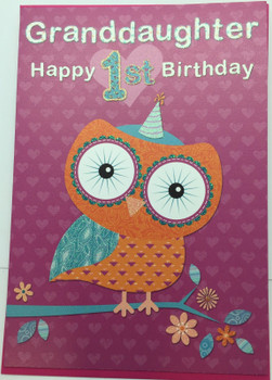 Happy 1st Birthday Granddaughter Greeting Card