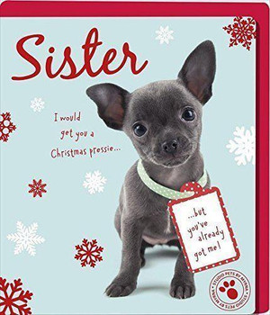 Studio Pets Sister Christmas card Puppy