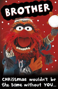 Muppet's Animal Brother Christmas Card