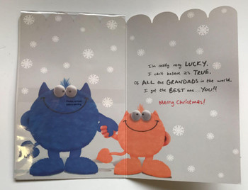 Grandad My Monsters Christmas Card