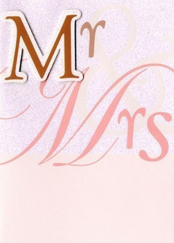 Second Nature Luxury Mr & Mrs Calligraphy ''Wedding Day Greetings Card