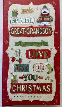Great Grandson Cute Christmas Card
