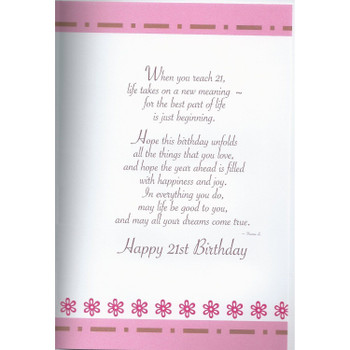 On Your 21st Birthday Enjoy Your Special Day Birthday Card