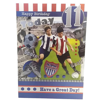 Age 11 Male Juvenile Card 11 Today! Boy Greeting Card