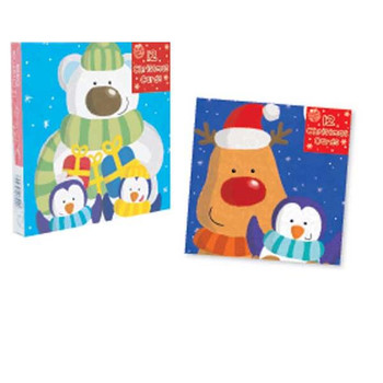 Pack of 12 Luxury Christmas Wishes Greeting Cards Cute Plar Bear Design 
