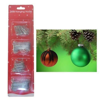 300 Christmas Hanging Hooks Tree Ornaments Decoration Xmas Card Baubles Balls