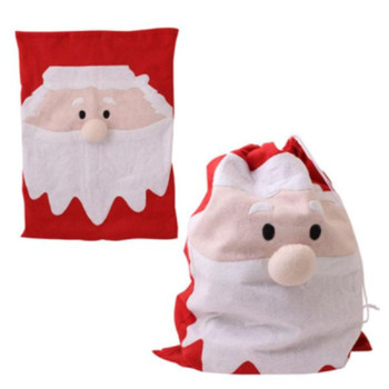 Santa Sack Face Felt Bag Christmas Red Tree Gift Party Xmas Stocking Present