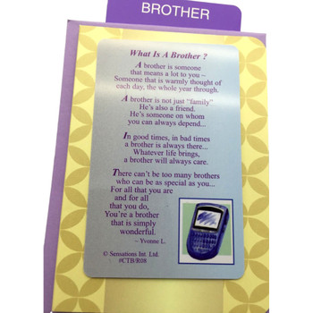 What Is A Brother...Wallet Card (Sentimental Keepsake Wallet /Purse Card)