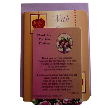 Thank You For Your Kindness Wallet Card (Sentimental Keepsake Wallet/Purse Card)