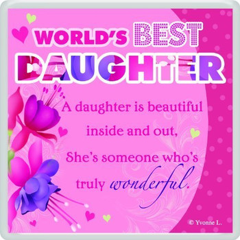 World's Best Daughter Sentimental Magnet Birthday, Christmas Gift