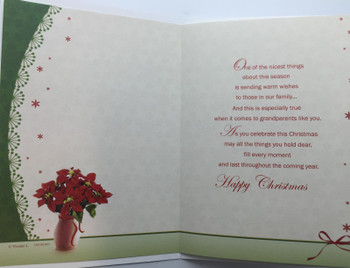 Grandparents Christmas Greeting Card With Sentimental Verse New Gift Xmas