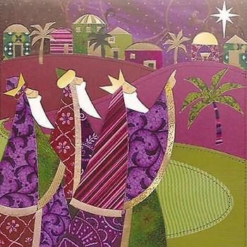 Pack of 6 Quality Charity Christmas Greeting Cards Follow The Star