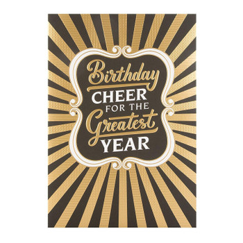 Birthday Cheer Morden Hallmark New Card 'Greatest Year' Medium