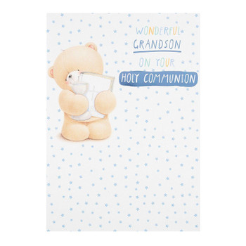 Hallmark Forever Friends Communion Card Grandson Medium