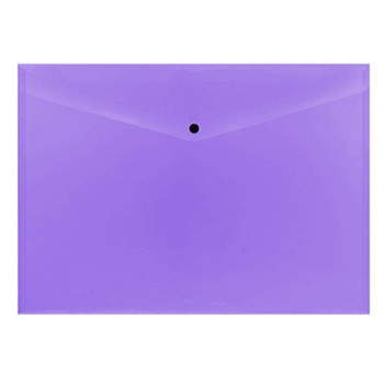 Pack of 12 Janrax A3 Purple Document Wallets - Button Stud Folder