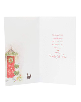 Wishes From Our House To Yours Beautiful Snowy Design Christmas Card