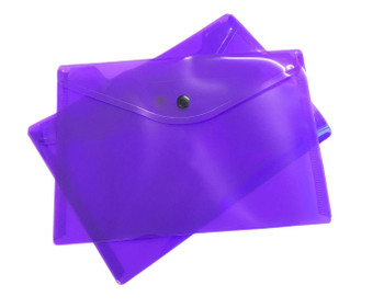 Pack of 12 Janrax A5 Purple Document Wallets