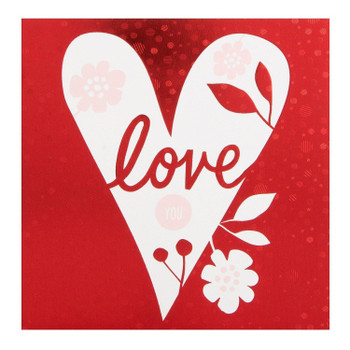 Hallmark Valentine's Day Card 'Love You' Small Square