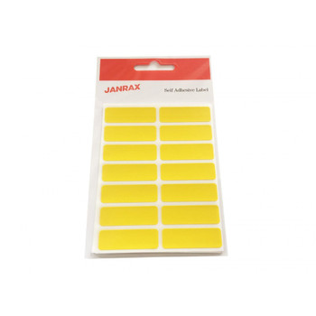 Pack of 98 Yellow 12x38mm Rectangular Labels Adhesive Stickers