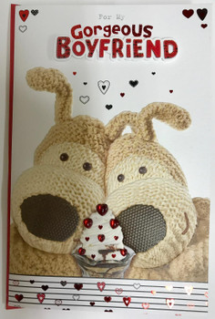 Boofle Boyfriend Diamante Valentine's Day Card