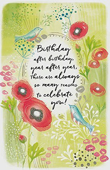 Poppy Birthday Greeting Card Year after Year Reasons to Celebrate