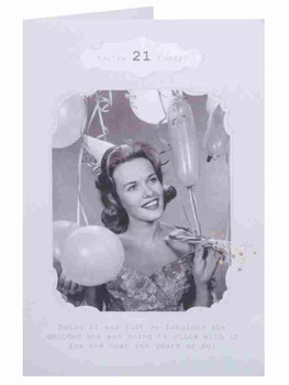 Fabulous Age 21 Happy Lady 21st Happy Birthday Humour Card